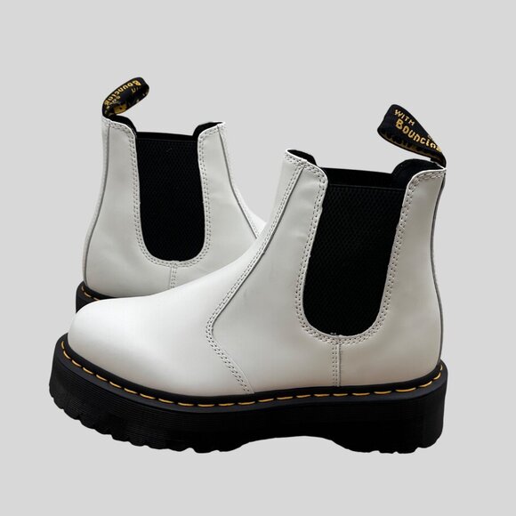 Dr Martens Unisex 9/10 Combat Boots 2976 Style Punk Goth Platform Ankle Boots - Picture 2 of 12